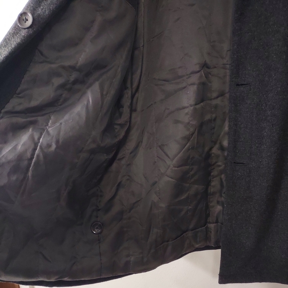 Banana Republic Wool Blend Dark Gray Coat, Size XL - Picture 3 of 9